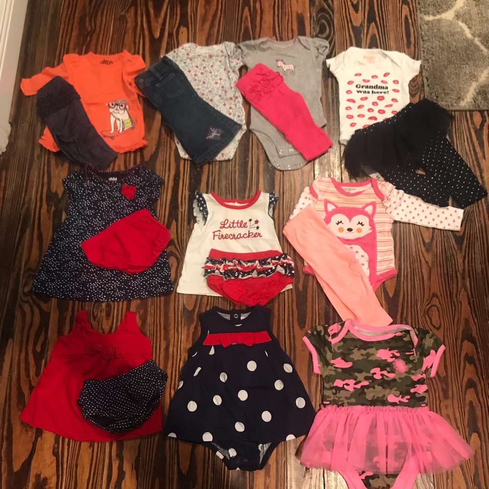 HUGE BUNDLE of 3-6M girls outfits